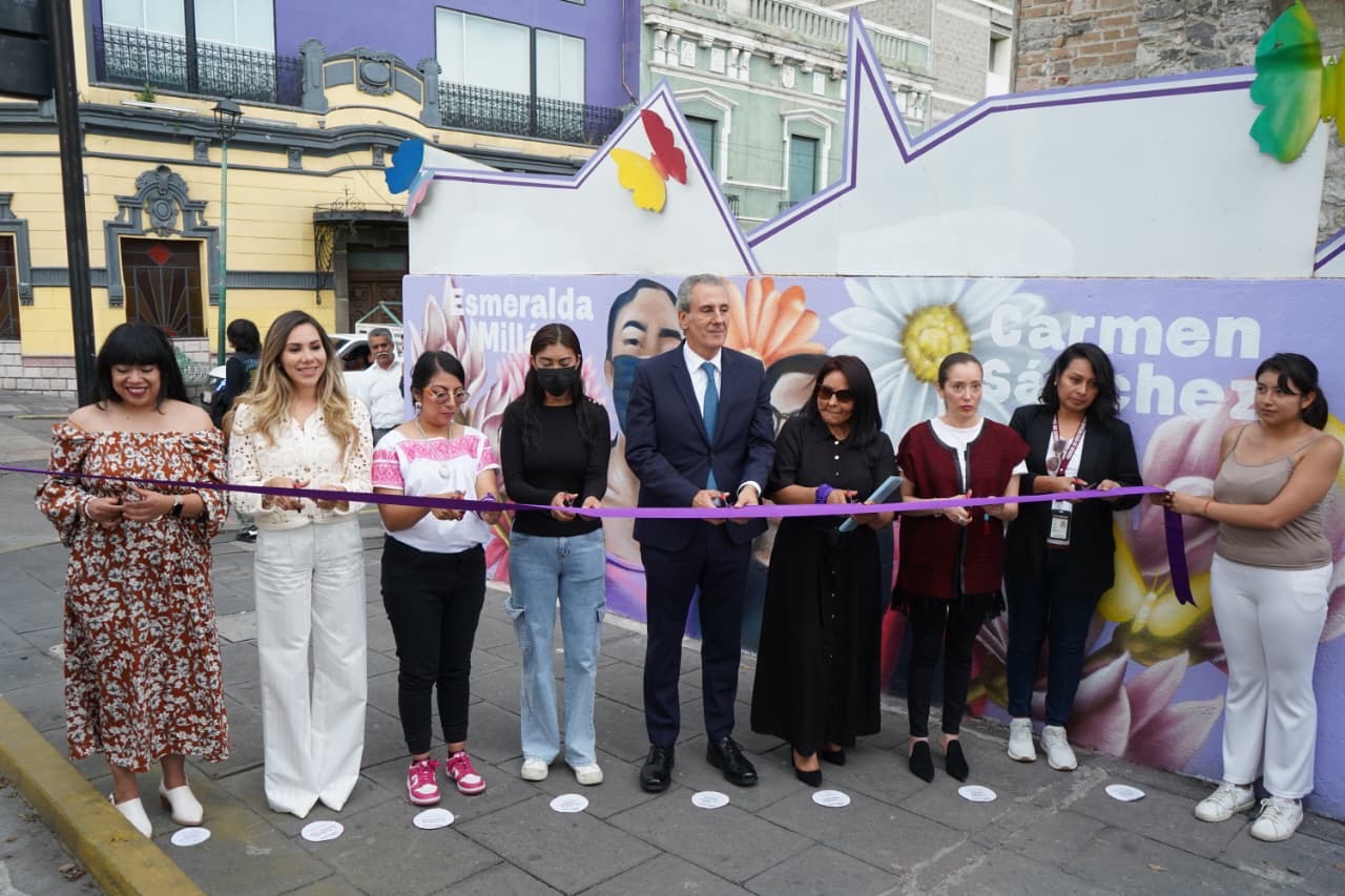 Inauguran mural en Puebla en homenaje a mujeres sobrevivientes de violencia ácida