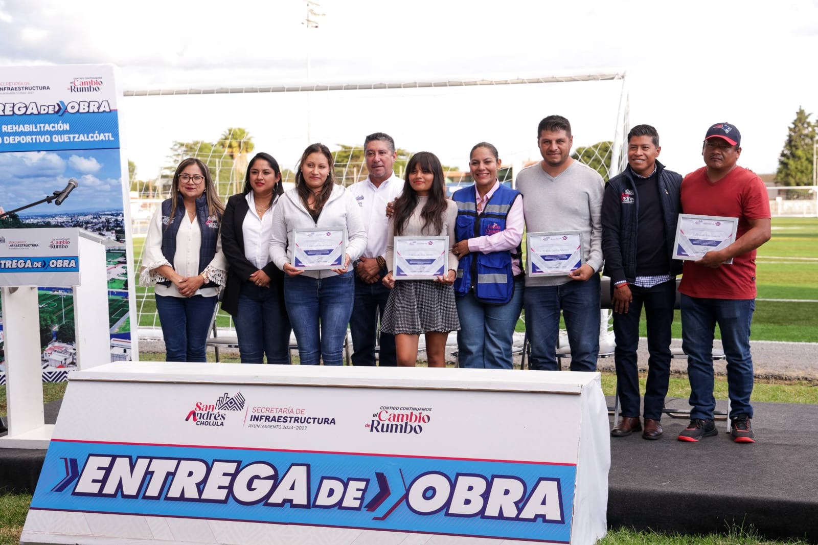 Inauguran rehabilitación del Complejo Deportivo Quetzalcóatl en San Andrés Cholula
