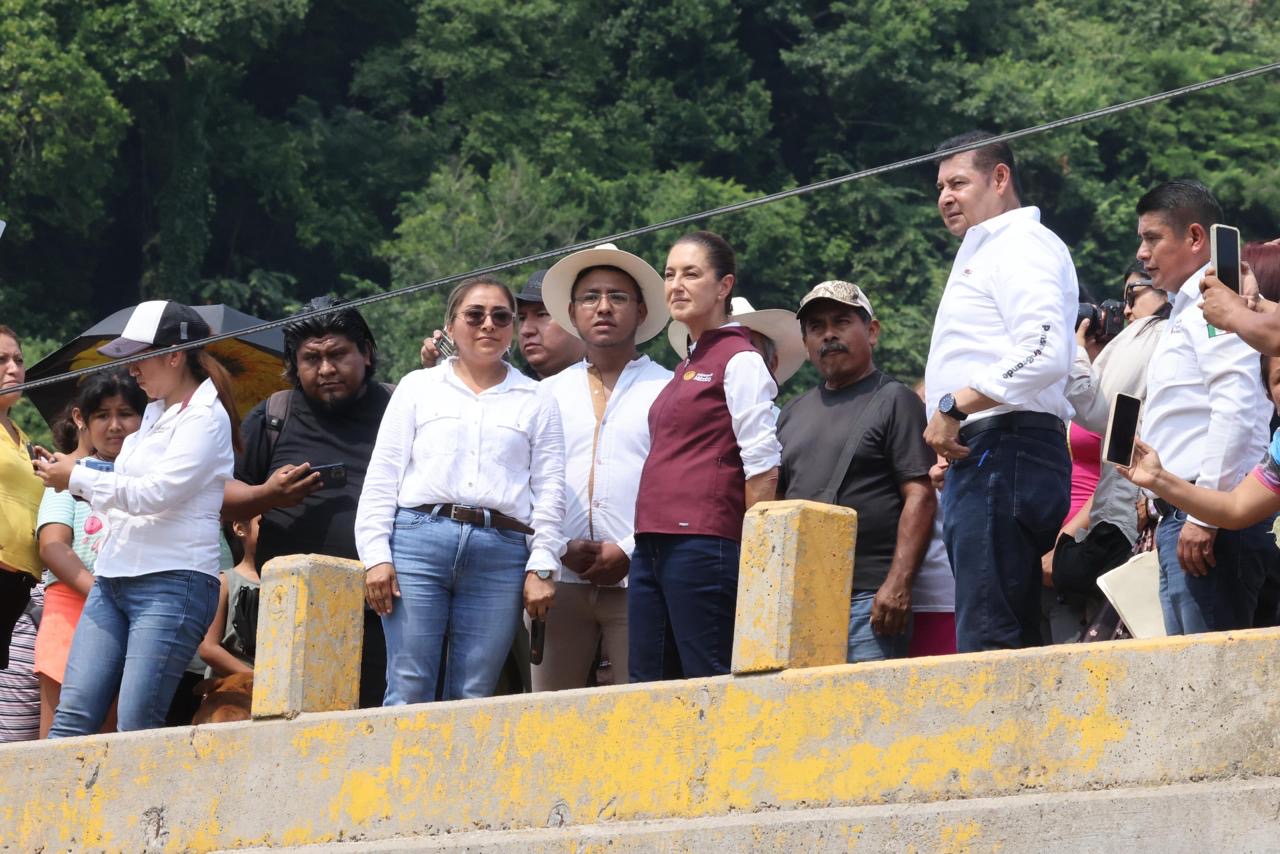 Supervisa Claudia Sheinbaum daños por lluvias en Pantepec