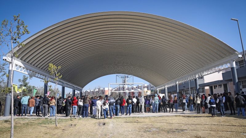 Inaugura Omar Muñoz infraestructura educativa en junta auxiliar de Cuautlancingo