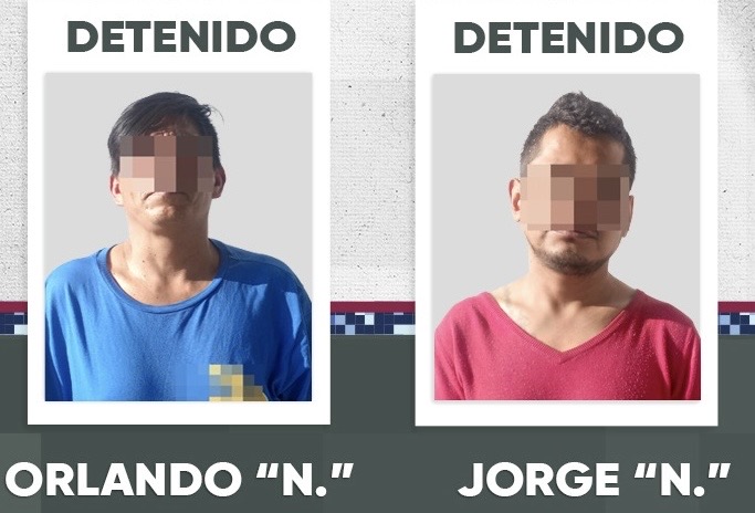 Aseguran a presuntos delincuentes en la colonia Los Encinos de Puebla