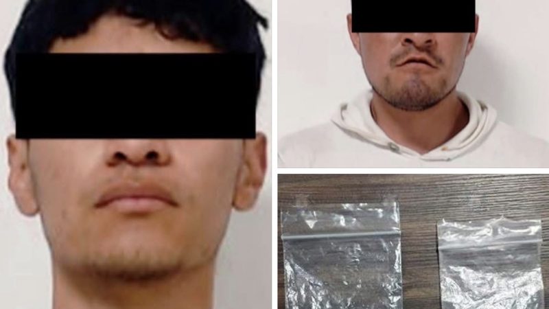Detienen a dos tras riña en junta auxiliar de Cuautlancingo; aseguran posible droga