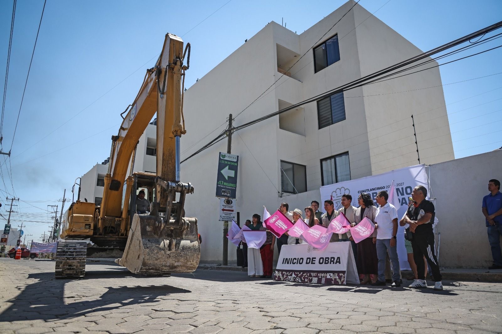 Inicia Omar Muñoz obra integral de infraestructura en Cuautlancingo