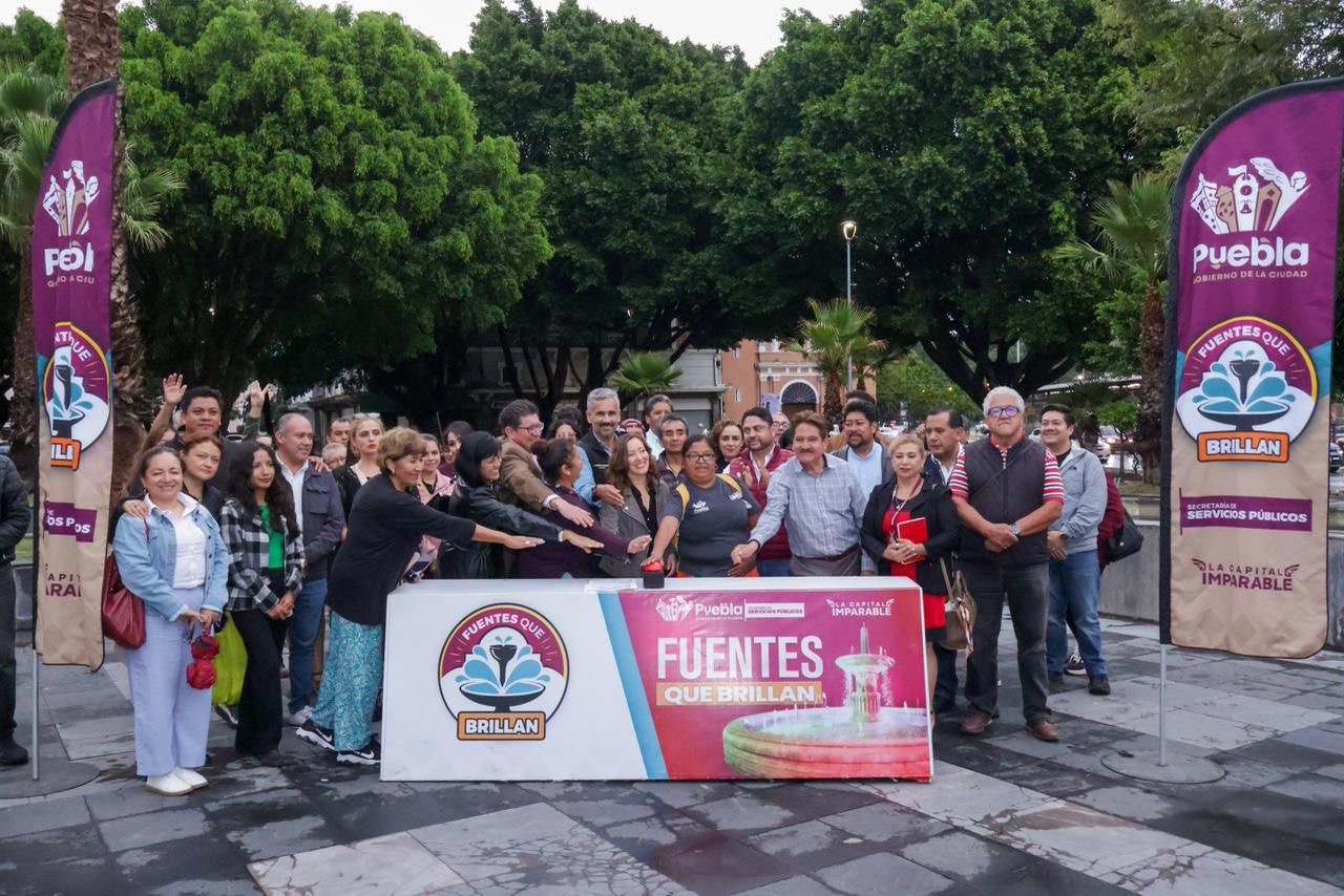 Continúa programa “Fuentes que Brillan” en la capital poblana