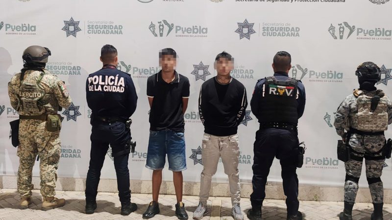 Caen presuntos rateros en el Centro Histórico de Puebla