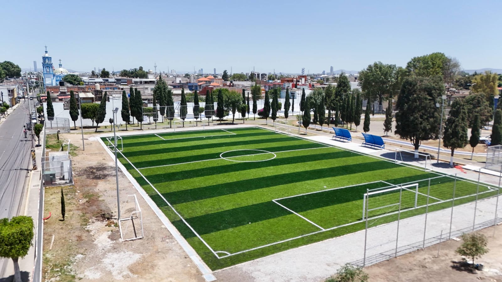 Modernizan unidad deportiva en San Andrés Cholula con nuevas instalaciones
